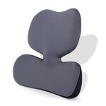 Cuscino per ufficio sedentario Cuscino per sedile in memory foam Cuscino lombare (grigio scuro)