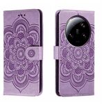 Custodia in pelle per telefono con motivo in rilievo Mandala Ultra Sun Xiaomi 13 (viola)