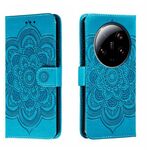 Custodia in pelle per telefono con motivo in rilievo Mandala Ultra Sun Xiaomi 13 (blu)