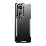 Per OPPO Reno11 5G Global Blade Series Custodia per telefono ibrida in metallo TPU (Argento)