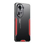 Per OPPO Reno11 5G Global Blade Series Custodia per telefono ibrida in metallo TPU (rossa)