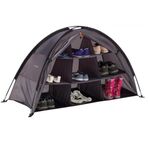 Scarpiera da campeggio pieghevole con 9 scomparti per tenda da campeggio, organizer per vestiti da viaggio (marrone)