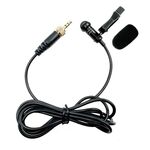 Microfono lavalier a trasmissione wireless con spina filettata interna diritta da 3,5 mm, lunghezza: 1,5 m (copertura in spugna)