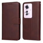 Per OPPO Reno11 F Global / F25 Pro Global Custodia per cellulare in pelle con texture classica in vitello (marrone)