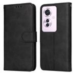 Per OPPO Reno11 F Global / F25 Pro Global Custodia per cellulare in pelle con texture classica in vitello (Nero)