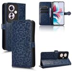 Per OPPO Reno 11 F 5G / F25 Pro Custodia per telefono in pelle con texture a nido d'ape (blu)