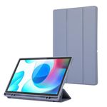 Per Samsung Galaxy Tab A9+ Custodia tablet 3 pieghe in pelle TPU in puro colore con slot per penna (lavanda)