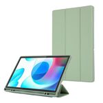 Per Samsung Galaxy Tab A9+ Custodia tablet 3 pieghe in pelle TPU in puro colore con slot per penna (verde)