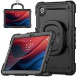 Custodia per tablet PC idrica in silicone per Lenovo Tab M11 /Xiaoxin Pad 2024 con tracolla (nera)