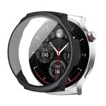 Per Aigo Smart Watch V8 PC + custodia protettiva per orologio integrata con pellicola temperata (nera)