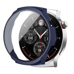 Per Aigo Smart Watch V8 PC + custodia protettiva per orologio integrata con pellicola temperata (blu notte)