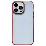 Per iPhone 13 Pro Max 2 in 1 Custodia per telefono antiurto trasparente in acrilico (rossa)
