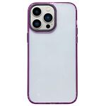 Per iPhone 13 Pro Max 2 in 1 custodia per telefono antiurto trasparente in acrilico (viola)