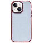 Per iPhone 13 Custodia per telefono antiurto trasparente in acrilico 2 in 1 (rossa)