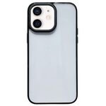 Per iPhone 12 Pro Max 2 in 1 custodia per telefono antiurto trasparente in acrilico (nera)