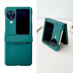Per OPPO Find N3 Flip Skin Feel PC Custodia antiurto a copertura totale (verde scuro)