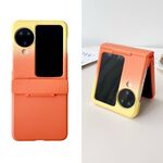 Per OPPO Find N3 Flip Skin Feel PC Custodia antiurto a copertura totale (arancione + giallo)