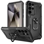Per Samsung Galaxy S24 Ultra 5G Warship Armor 2 in 1 custodia per telefono antiurto (nera)