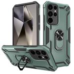 Per Samsung Galaxy S24 Ultra 5G Warship Armor 2 in 1 custodia per telefono antiurto (verde scuro)