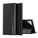 Per Xiaomi 14 Pro Custodia per telefono in pelle ad adsorbimento elettrolitico laterale (nera)
