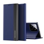 Per Xiaomi 14 Pro Custodia per telefono in pelle ad adsorbimento elettrolitico laterale (blu scuro)