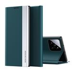 Per Xiaomi 14 Pro Custodia per telefono in pelle ad adsorbimento elettrolitico laterale (verde)