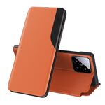 Custodia per telefono in pelle con supporto a vibrazione Xiaomi 14 (arancione)