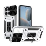 Per Xiaomi Redmi K70E 5G Camshield Robot Custodia per PC ibrida in TPU (Argento)