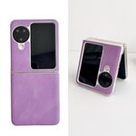 Per OPPO Find N3 Flip Skin Feel Custodia in pelle con vernice perlescente antiurto (viola)