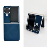 Per OPPO Find N3 Flip Skin Feel Custodia in pelle con vernice perlescente antiurto (blu)