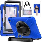 Custodia per tablet full body per PC ibrido in silicone per Amazon Kindle Fire HD10 2023 (blu)