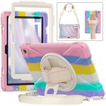Custodia per tablet full body per PC ibrido in silicone per Amazon Kindle Fire HD10 2023 (colorato rosa)