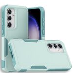 Per Samsung Galaxy S23 FE 5G 2 in 1 PC + custodia per telefono TPU (verde chiaro)