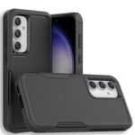 Per Samsung Galaxy S23 FE 5G 2 in 1 PC + custodia per telefono TPU (nera)