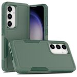 Per Samsung Galaxy S24 5G 2 in 1 PC + custodia per telefono TPU (verde scuro)