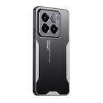 Custodia per telefono ibrida in metallo TPU per Xiaomi 14 Pro Blade Series (argento)