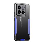 Custodia per telefono ibrida in metallo TPU per Xiaomi 14 Pro Blade Series (blu)