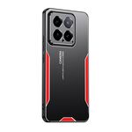 Per Xiaomi 14 Blade Series Custodia per telefono ibrida in metallo TPU (rossa)