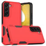 Per Samsung Galaxy S22 5G 2 in 1 PC + custodia per telefono TPU (rossa)