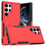 Per Samsung Galaxy S22 Ultra 5G 2 in 1 PC + custodia per telefono TPU (rossa)