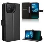 Per ASUS ROG Phone 8 Custodia in pelle con texture diamante (nera)