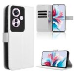 Per OPPO Reno11 F 5G / F25 Pro 5G Custodia in pelle con texture diamante (bianca)