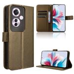 Per OPPO Reno11 F 5G / F25 Pro 5G Custodia in pelle con texture diamante (marrone)