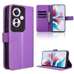 Per OPPO Reno11 F 5G / F25 Pro 5G Custodia in pelle con texture diamante (viola)