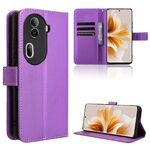 Per la custodia del telefono in pelle con texture diamante globale OPPO Reno11 Pro 5G (viola)