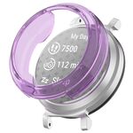 Custodia protettiva per orologio in TPU cava mezza confezione per Garmin Lily 2 (viola trasparente)