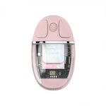 Mouse ZGA colorato trasparente dual mode wireless 2.4G + Bluetooth 5.0 (rosa)