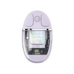 Mouse ZGA colorato trasparente dual mode wireless 2.4G + Bluetooth 5.0 (viola)