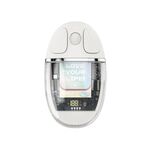 Mouse ZGA colorato trasparente dual mode wireless 2.4G + Bluetooth 5.0 (bianco crema)