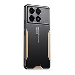 Per Xiaomi Redmi K70E Blade Series Custodia per telefono ibrida in metallo TPU (oro)